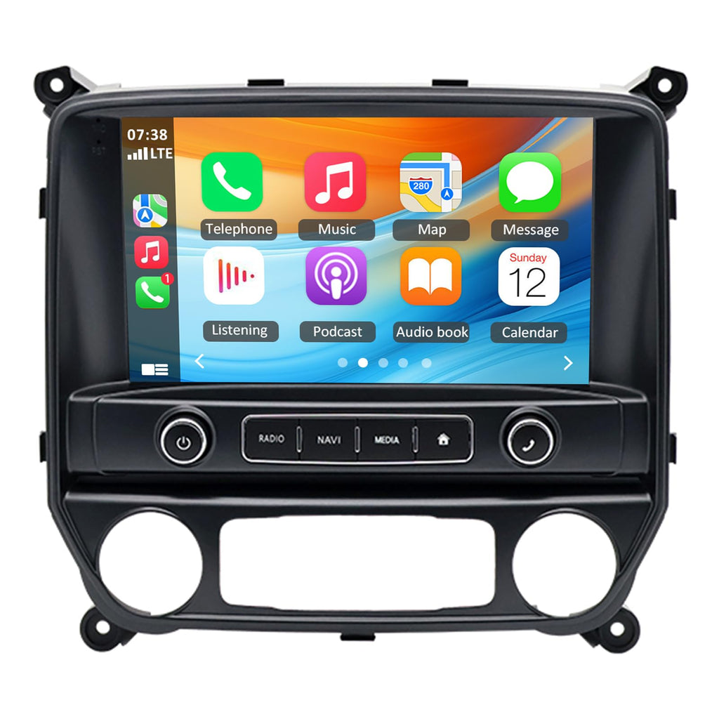 Android 14 Car Radio for Chevrolet Silverado 2014-2018 Low End, 10" Touchscreen Car Radio for GMC Sierra 2014 2015 2016 2017 2018 with Wireless Carplay Android GPS Navi WiFi AHD Backup Camera 2+64G