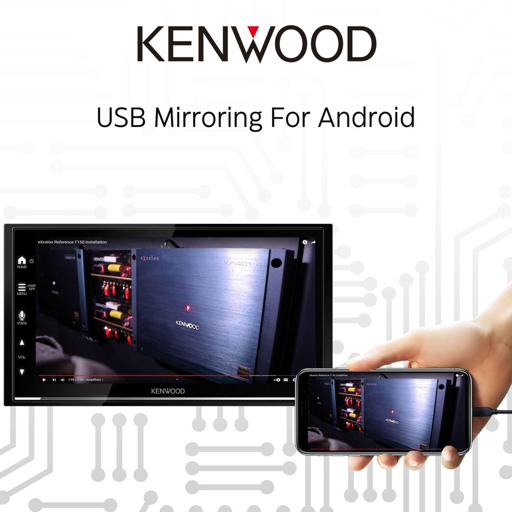 KENWOOD DMX8709S 6.8-Inch Capacitive Touch Screen, Car Stereo, Wireless CarPlay and Android Auto, Bluetooth, AM/FM Radio, MP3 Player, USB Port, Double DIN, 13-Band EQ, SiriusXM