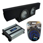 Harmony Audio Dual 10" Subwoofer Box with Amp Fits GMC Sierra Crew 01-06