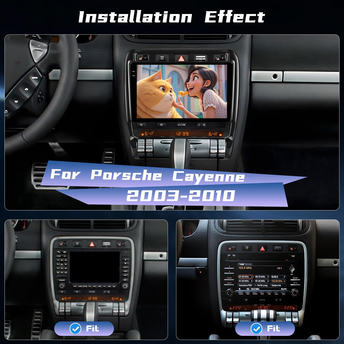 Android Radio for Porsche Cayenne 2003-2010 with Carplay and Android Auto