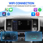 4+64G Car Radio for Dodge Ram 9 inch Touch Screen 2019 2020 2021 2022 2023 2024 Stereo,Wireless Carplay/WiFi/Bluetooth/EQ Audio/Andriod Auto/AM/FM/Navigation/AHD Camera