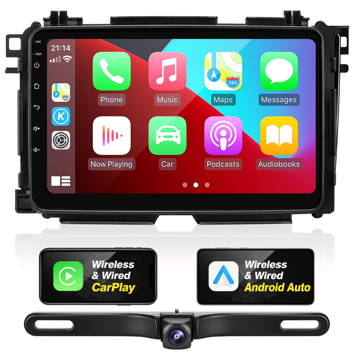 forHONDA HR-V 2016-2022 Radio Stereo Wireless Carplay Android Auto