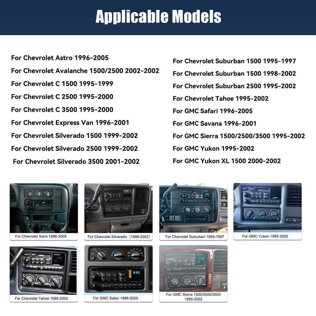 [4+64G] Android 15 Car Radio Stereo for Chevy Camaro 97-02,S10 98-02,Blazer 98-02,GMC Suburban 95-19,Yukon 95-02,Sonoma 98-02 with Carplay,6.86” Touchscreen Car Radio with WiFi,GPS,BT,FM/RDS,SWC,EQ