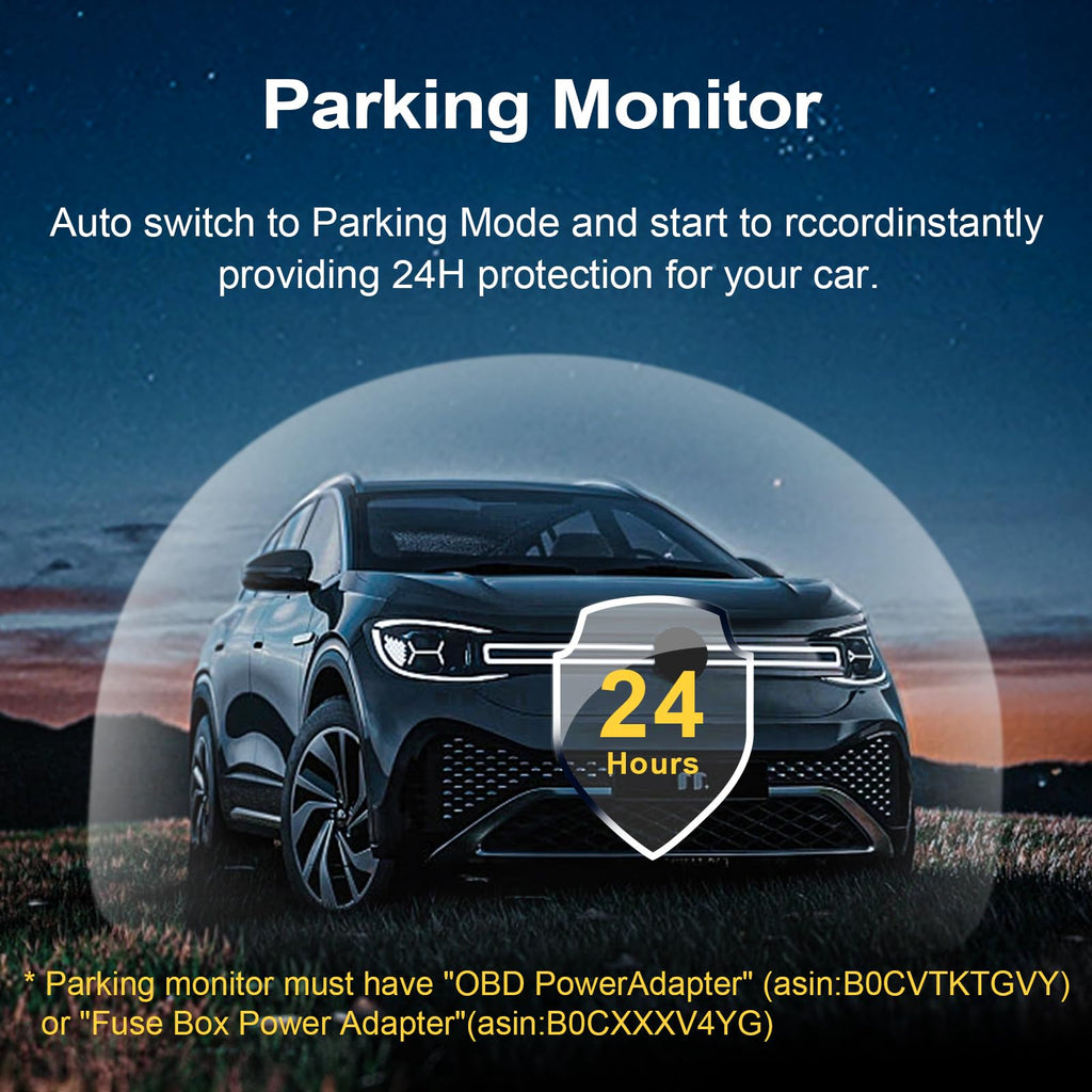 Mangoal Front 4K & Rear 1080P Dash Cam for Volvo Polestar 2, 2021-2024