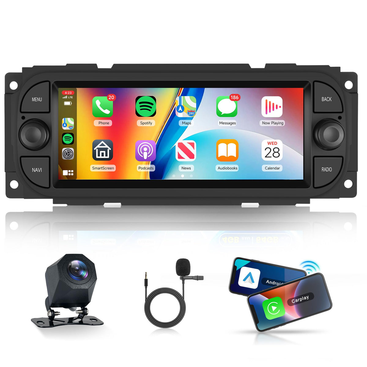 Rimoody 4G+64G Car Radio Stereo for Dodge Ram 1500 (2002-2006)
