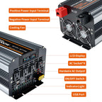 5000 watt Power Inverter DC 12V to AC 110V/120V Converter,10000w Peak.Comes with LCD Display,Wireless Controller, 4AC outlets,1USB.RV Inverter,Suitable for Camping,and Off-Grid Solar Inverter Systems