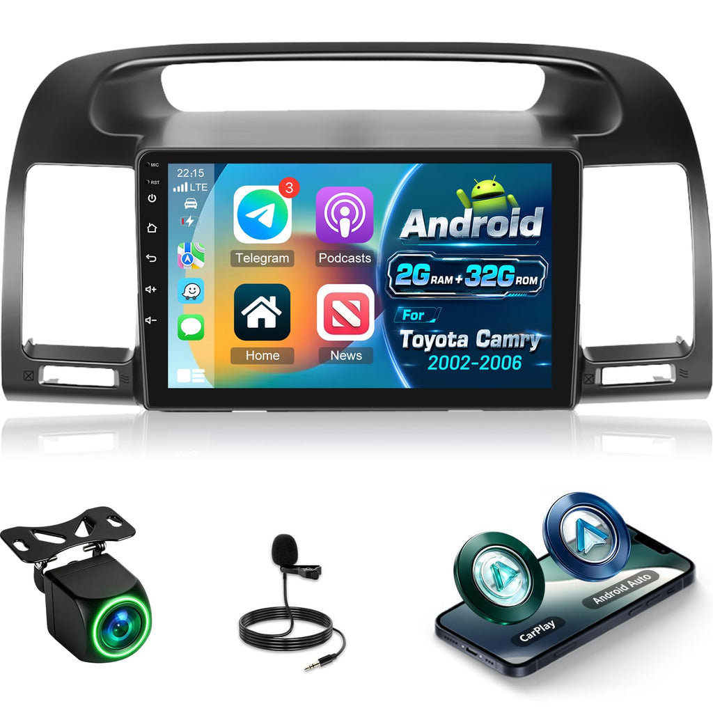 [4G+64G] 8 Core Car Radio for Toyota Camry 2002 2003 2004 2005 2006