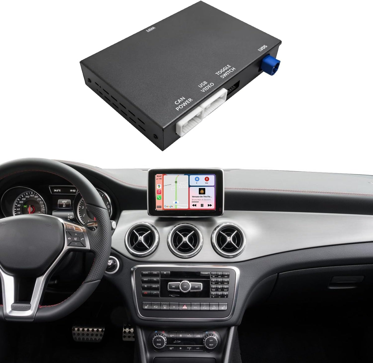 Wireless CarPlay Retrofit Kit Decoder for Mercedes Benz with NTG4.5/4.7