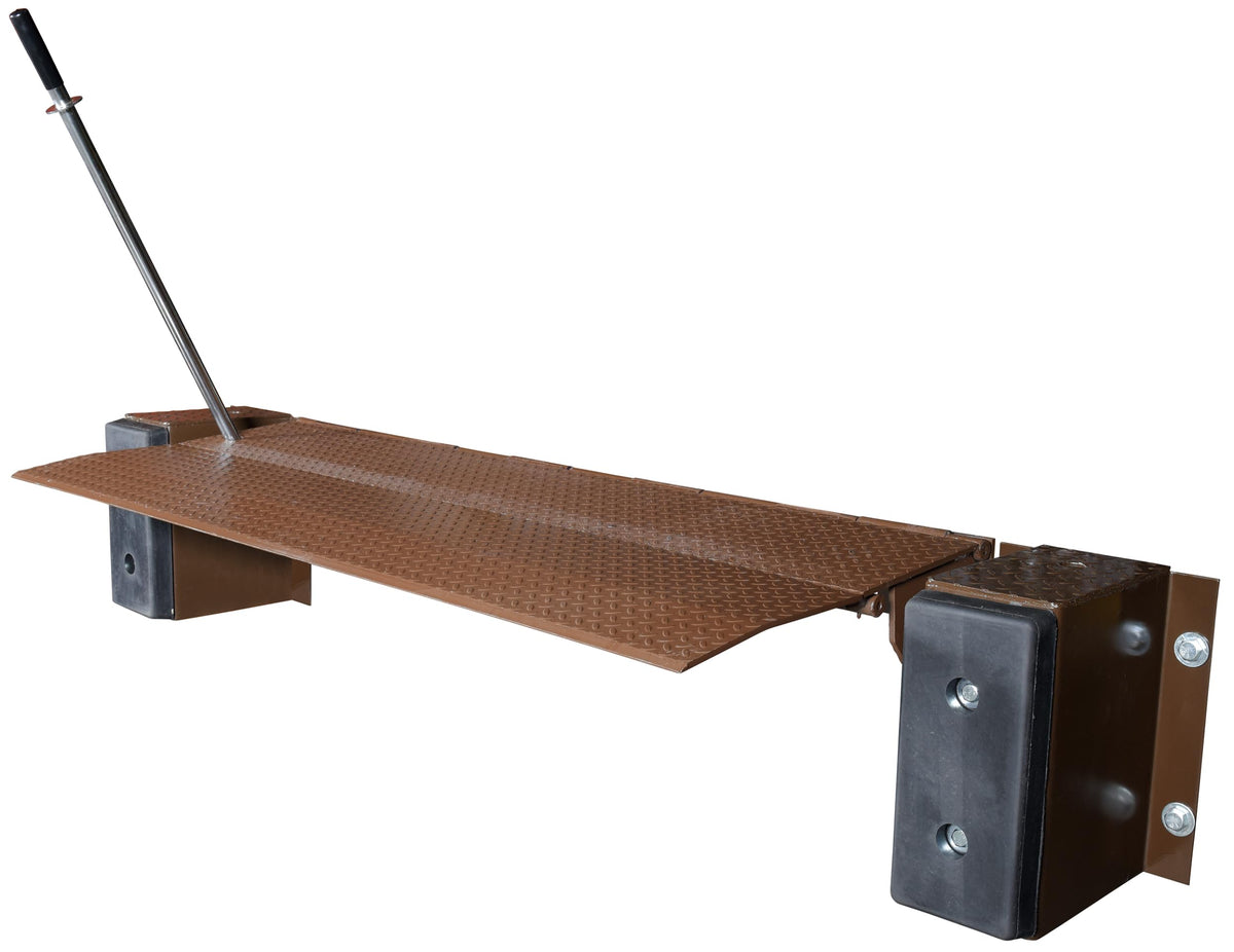 Vestil FM-2572 Steel Mechanical Edge O Dock Leveler 72 in. Ramp Width 25,000 Lb. Capacity Brown