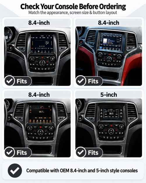 12.95" Car Radio Stereo Upgrade for Grand Cherokee 2014-2022,Wireless CarPlay Android Auto,Android 13 Head Unit with WiFi SWC GPS 1080P Backup Camera 4+64GB