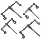 Heavy Duty Ratchet Binders Steel Black 5400lbs Load Capacity Adjustable G70 Hooks Outdoor Use