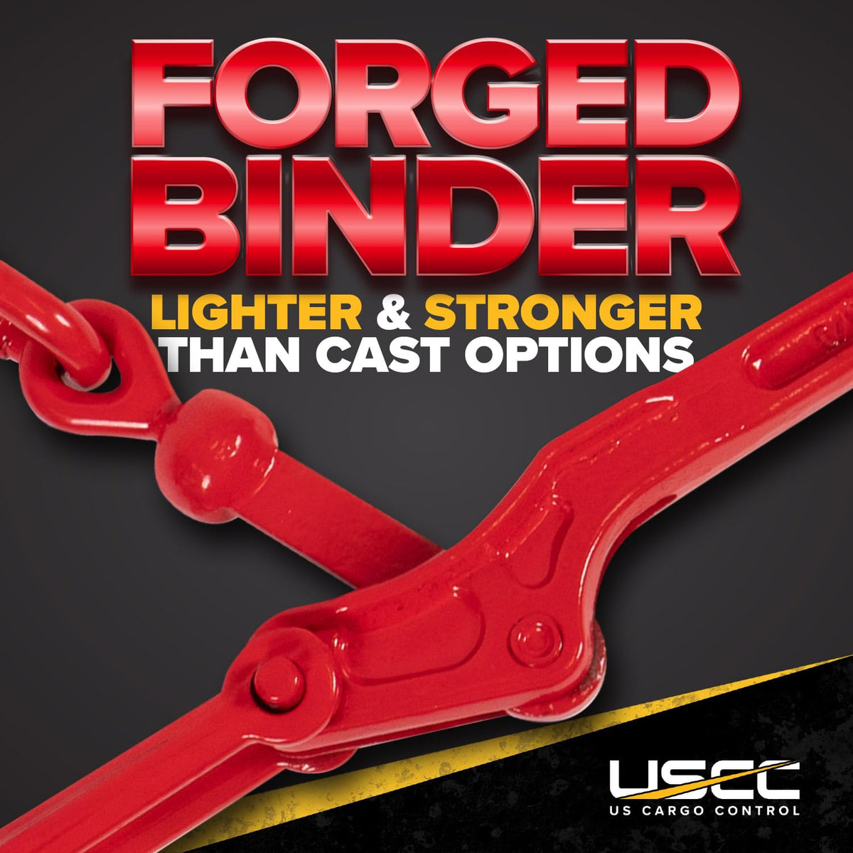 US Cargo Control Load Binders for 5/16 Inch Grade 70 Chain and 3/8 Inch Grade 43 Chain - 5,400 LBS Working Load Limit, (4-Pack) Lever-Style Chain Binders, Ratcheting Design for Easy Tightening