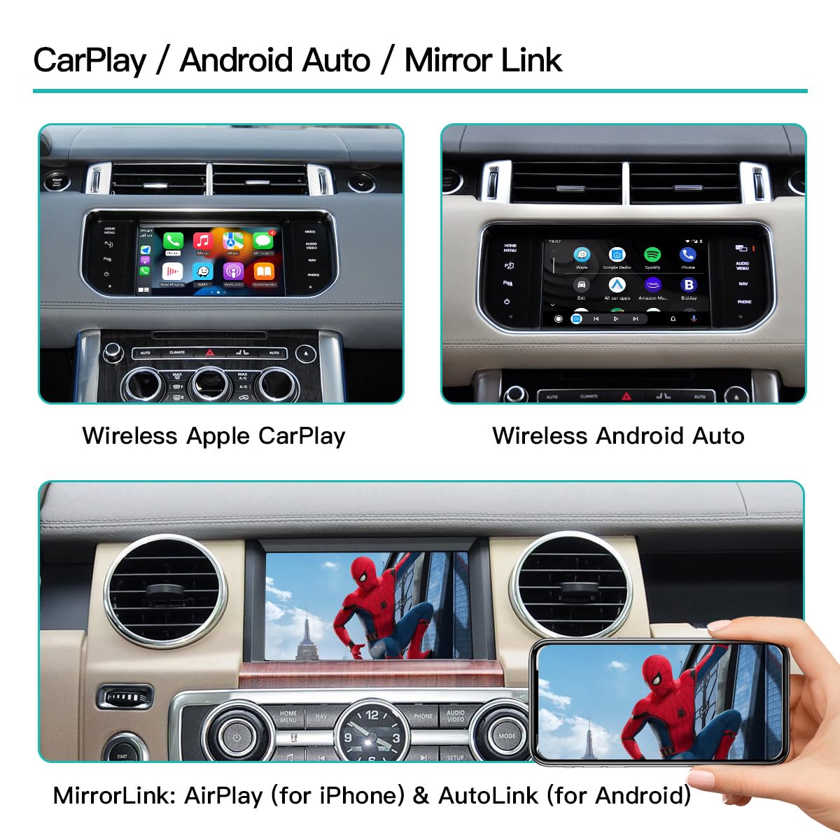 Wireless Carplay/Android Auto Module for Land Rover Jaguar Bosch System