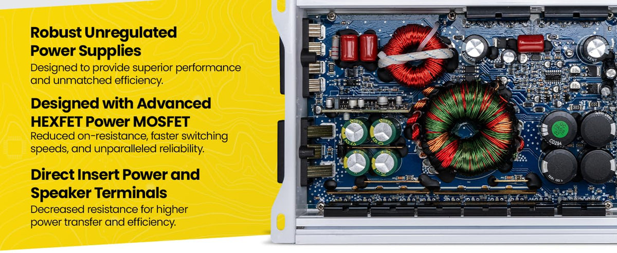 Stinger Audio MT-1000.1M Marine Monoblock 1000W Class D Car Audio Amplifier