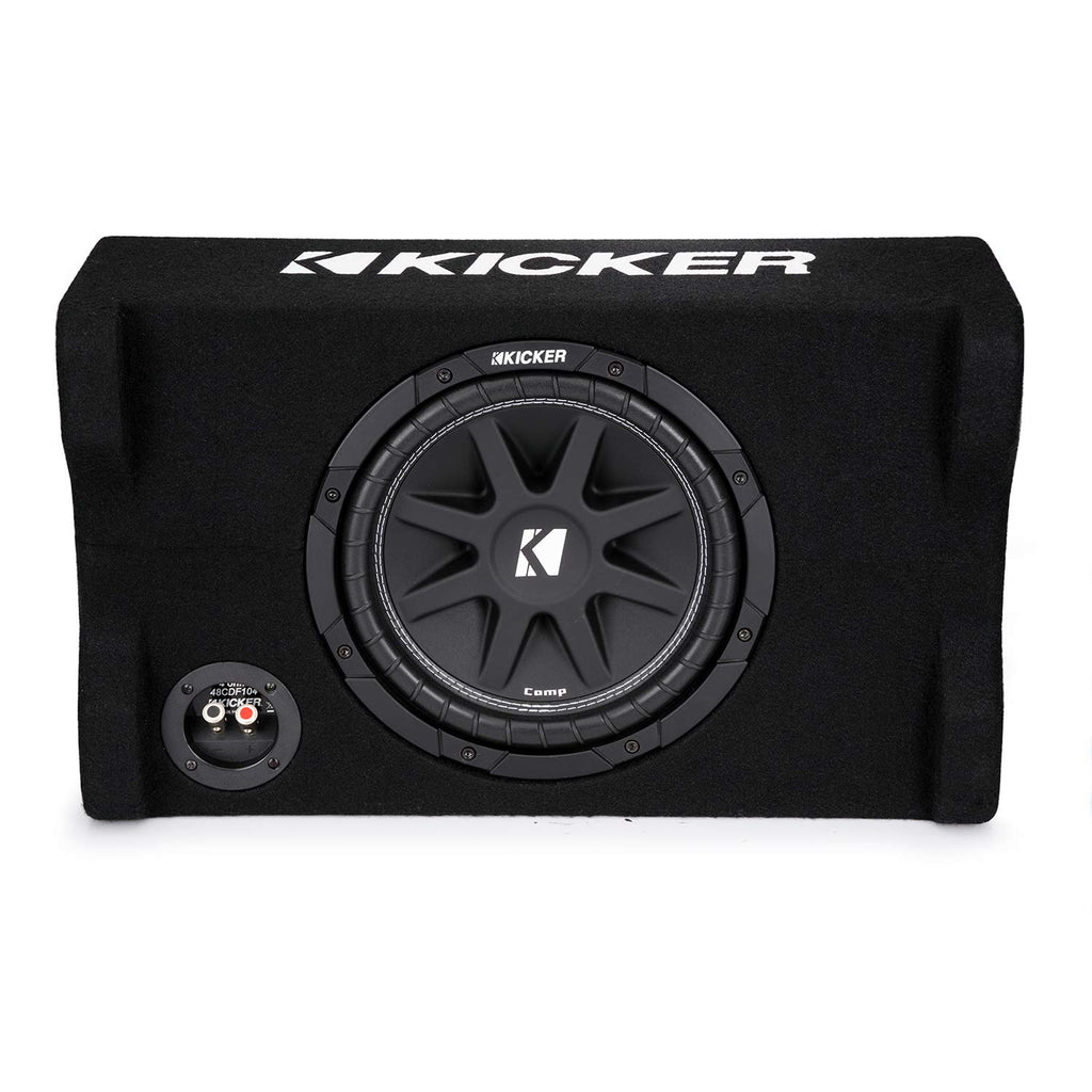 KICKER 48CDF104 Comp 10" Subwoofer in Down Firing Enclosure, 4-Ohm
