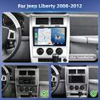 4+64G Android 15 Car Radio for Jeep Liberty 2008-2012