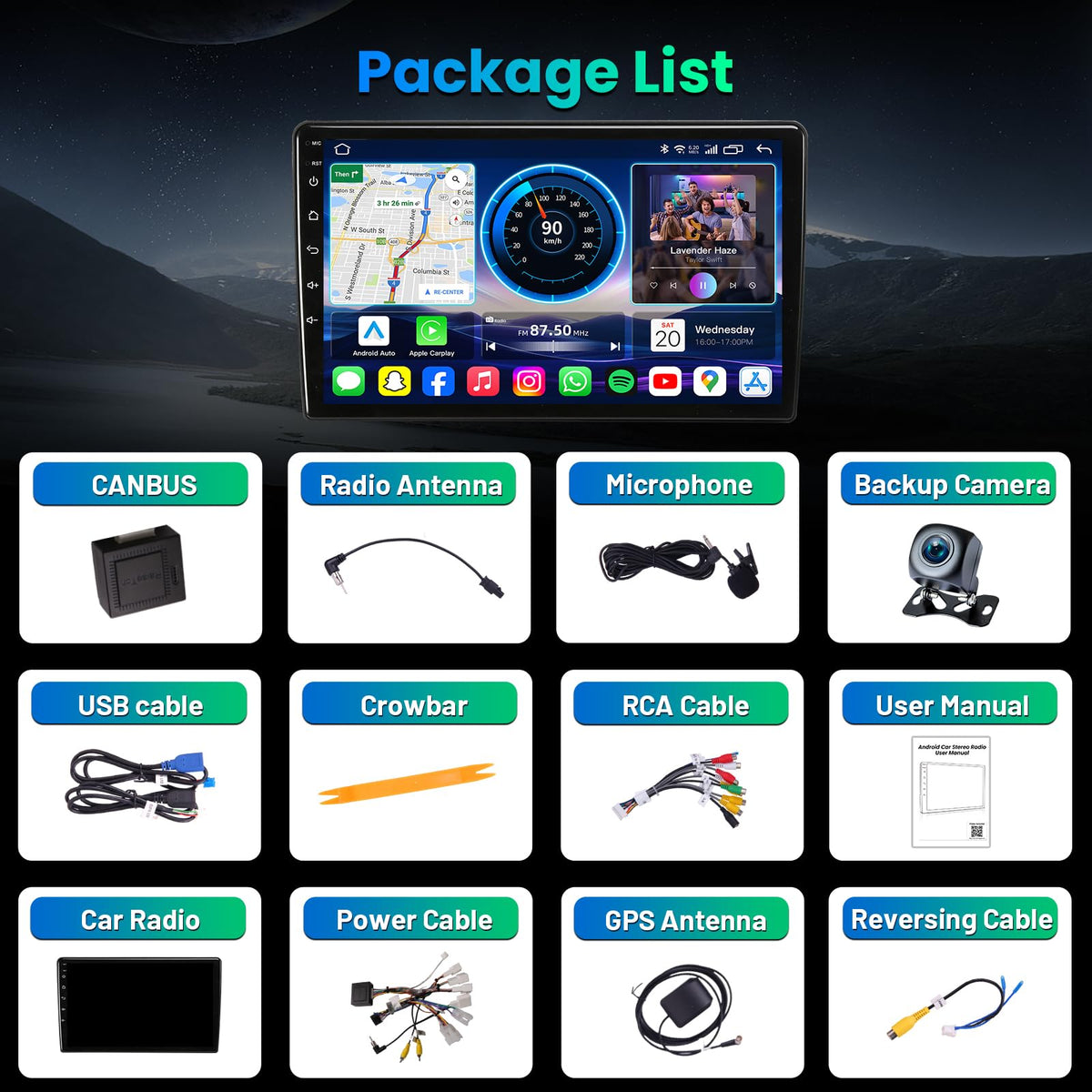 8 + 32GB ROM Android 15 Car Radio for Dodge Ram 1500 2500 3500 2002-2005