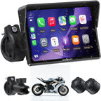W722TPMS 7" Wireless Motorcycle CarPlay & Android Auto with TPMS