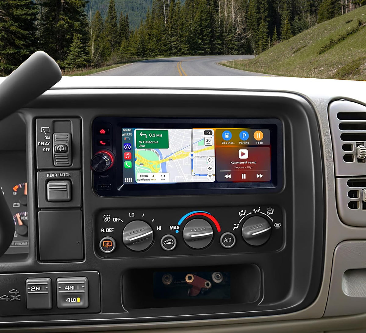 1.5 Din Car Stereo Radio GPS Navi Carplay Android Auto for 1995-2005 Chevy GMC Pontiac Tahoe Yukon Suburban Sierra S10 Blazer Jimmy Astro Safari C/K Silverado Lumina Camaro Corvette Grand AM Cavalier
