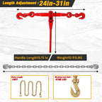 Chain Binder Kit 3/8"-1/2" 4Pcs, Ratchet Load Binders 9200 lbs