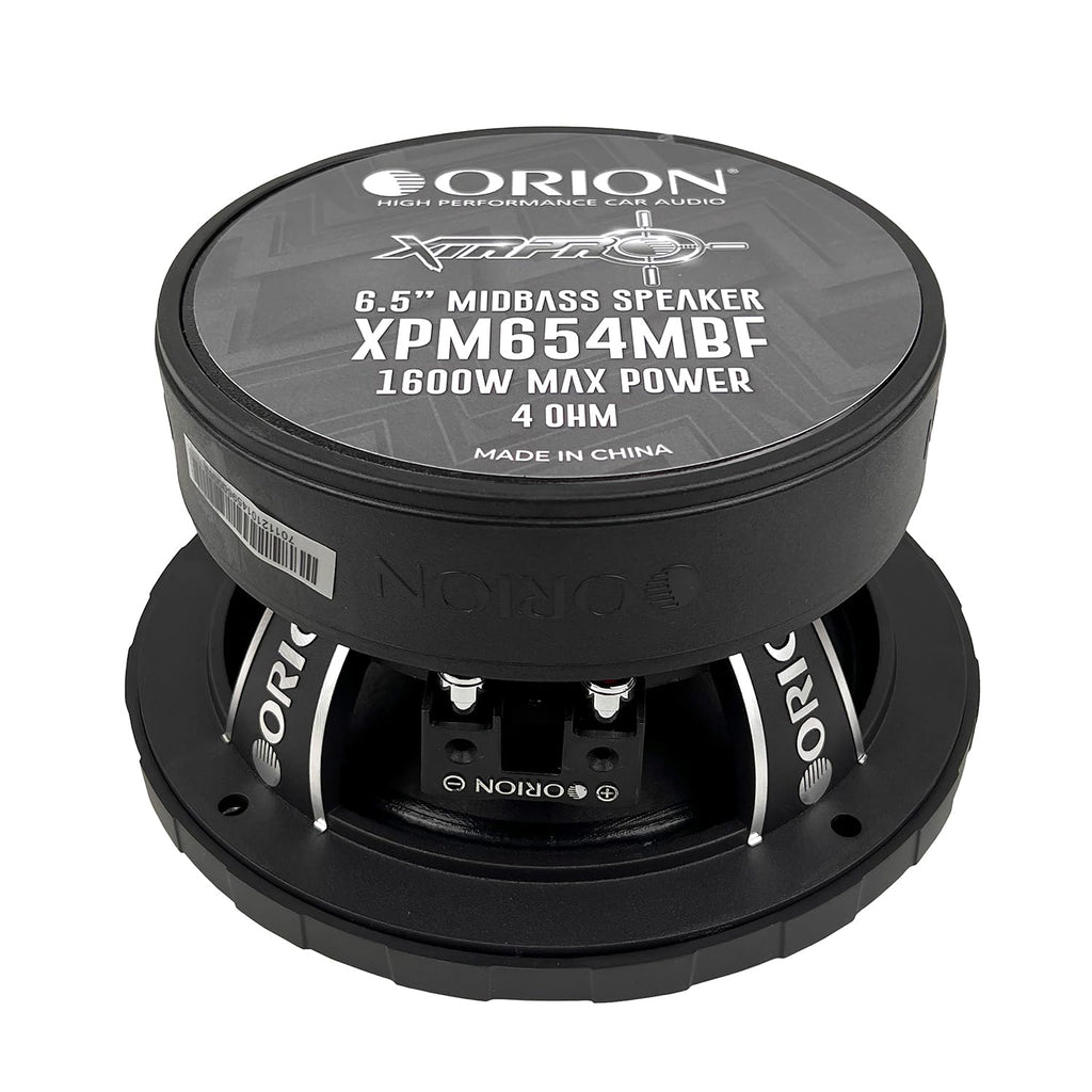 Orion XTRPRO XPM654MBF High Performance 6.5” Mid-Bass Bullet Loudspeakers, 1600W Max Power, 400W RMS, 4 Ohm, 2” Voice Coil - Pro Car Audio Stereo, Midrange Speakers (Pair)