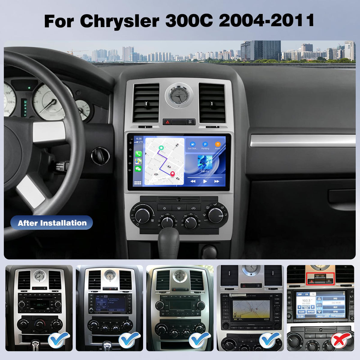 4Core+64G Android Car Radio for Chrysler 300C 2004-2011 Carplay