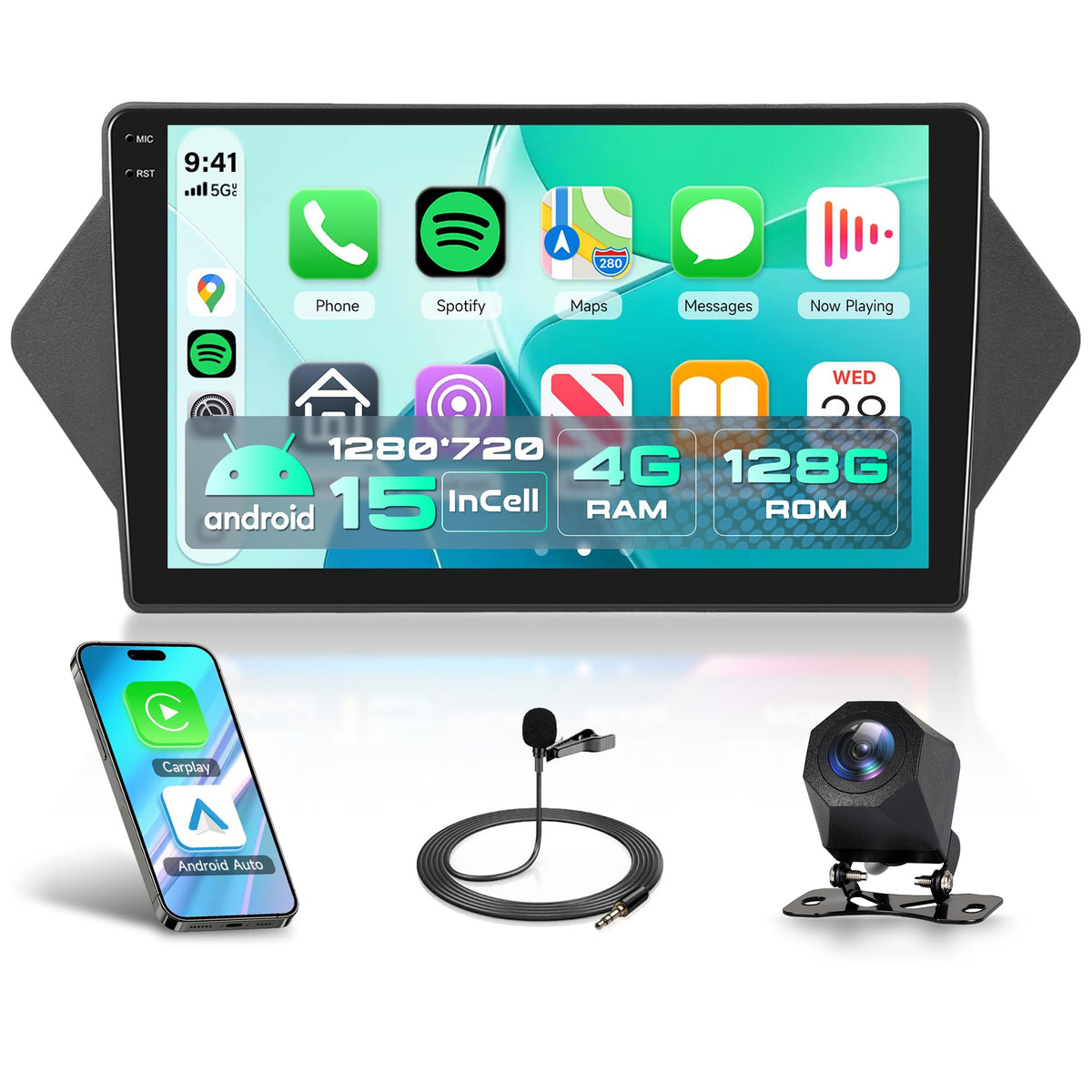 Rimoody 4G+128G Android Car Stereo for Honda Acura MDX Radio 2007-2013