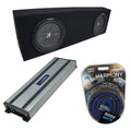 Kicker CompR CWR12 Black Sub Box HA-A1500.1 Amp Fits Regular Cab Trucks