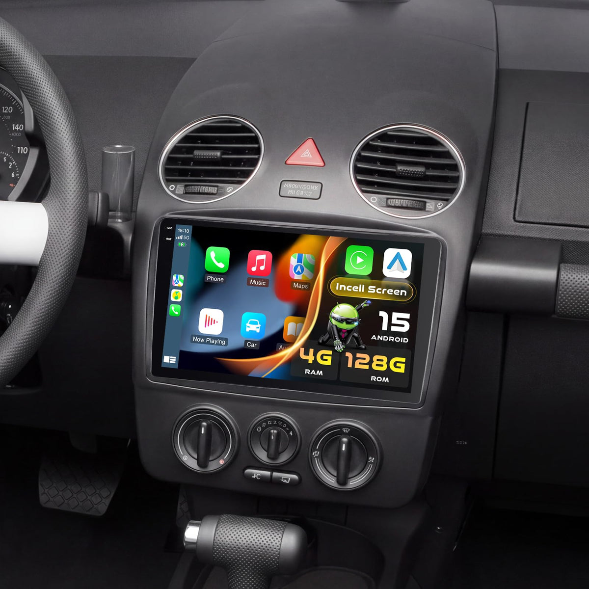 [DSP & EQ] 4+64G Android 15 Car Radio for VW Volkswagen Beetle 2004-2010
