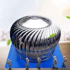 Stainless Steel 500mm Roof Ventilator Chimney Cowl with Spinner - Anti-Downdraught Design, Durable Weatherproof Venting Solution for Enhanced Home Airflow