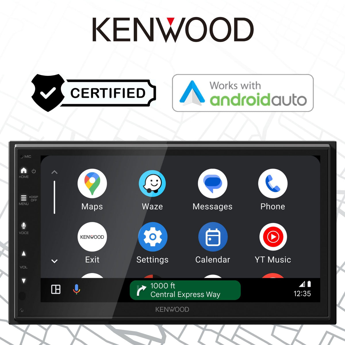 KENWOOD DMX5710S 6.8" Capacitive Touchscreen Digital Multimedia Receiver – Wireless Apple CarPlay, Android Auto, Bluetooth, iDatalink Maestro Ready