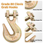 G80 5/16"(2PC*Chain and Binder Kit+10PC Hooks)