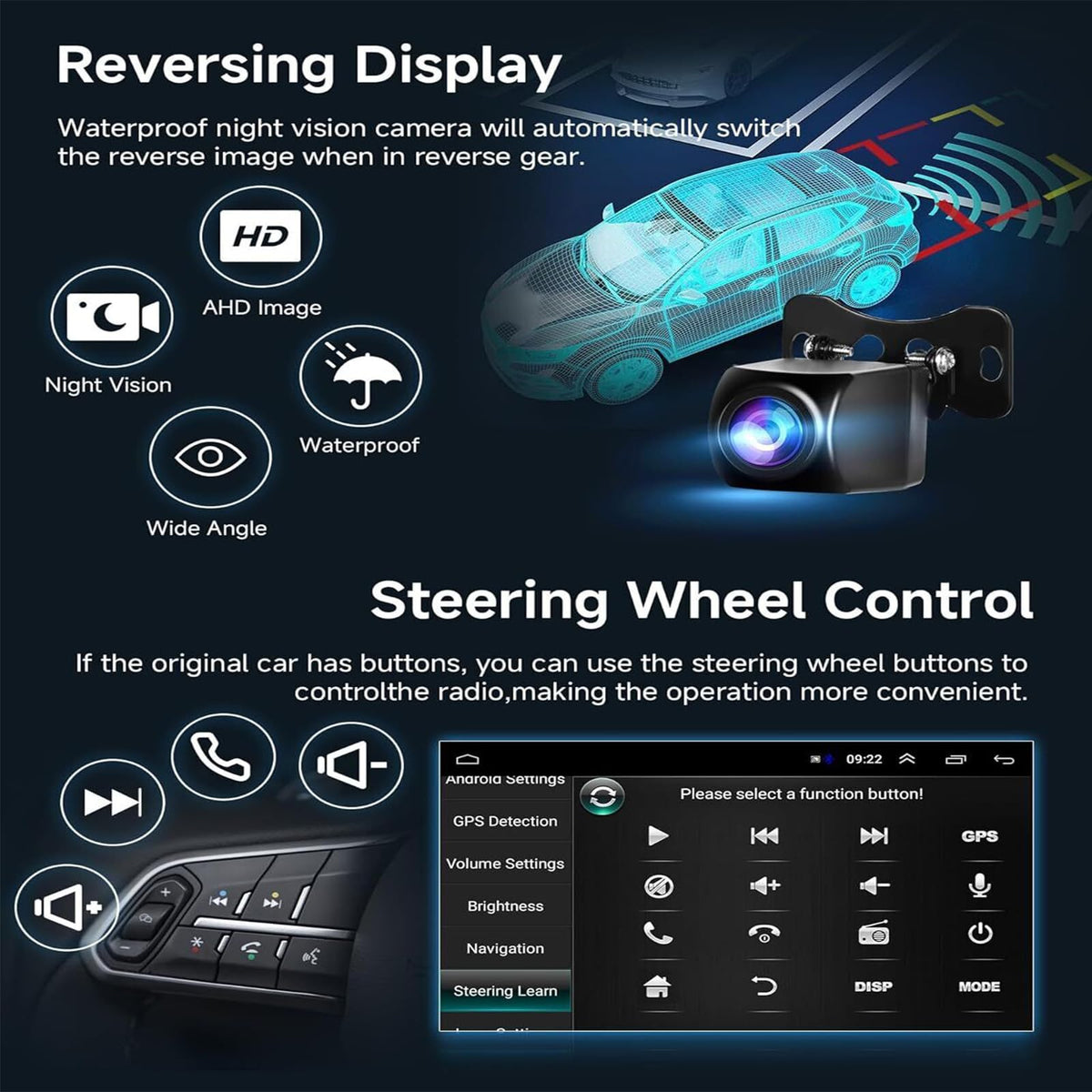 PHEZEN 10 inch Touchscreen Car Stereo Fit for Ford Freestyle 2004-2007, Android 13 Double Din Car Radio with Carplay & Android Auto in-Dash Navigation BT Mirror Link WiFi Backup Camera 2+32G