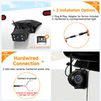 1080P Wireless RV Camera System, IP69 Waterproof Night Vision Backup Camera Side Rear View Camera with 7 Inch HD Monitor for RV Truck Trailer Camper