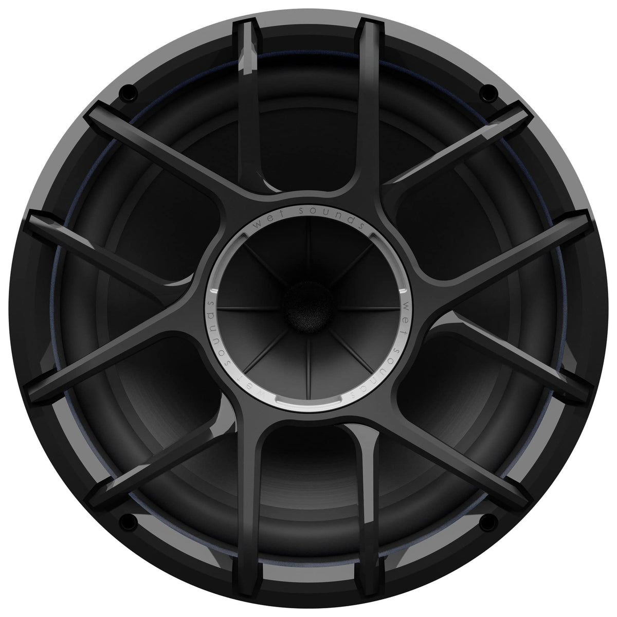 wet sounds REV12 Black HD Tower Speaker with XZ Black Zero Style Grille Black X-Mount Kit