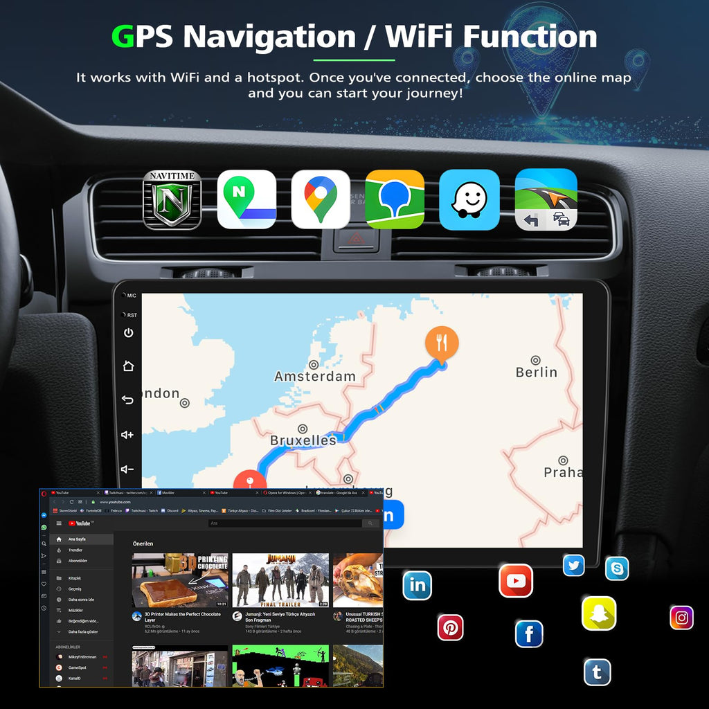 Car Stereo Radio for Nissan Pathfinder 2005-2010 with Wireless Carplay & Android Auto,9.7 Inch Car Audio Receiver GPS Navigation Unit with Bluetooth Head Unit Backup Camera WiFi SWC- 2G+32G
