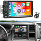 8Core 4+64G Car Stereo for Chevrolet Chevy Silverado Impala Tahoe GMC Sierra Yukon Hummer H2 Android Car Radio 5G WiFi Wireless Carplay Android Auto,7” IPS,GPS,SWC,Bluetooth,Backup Camera for B-OSE
