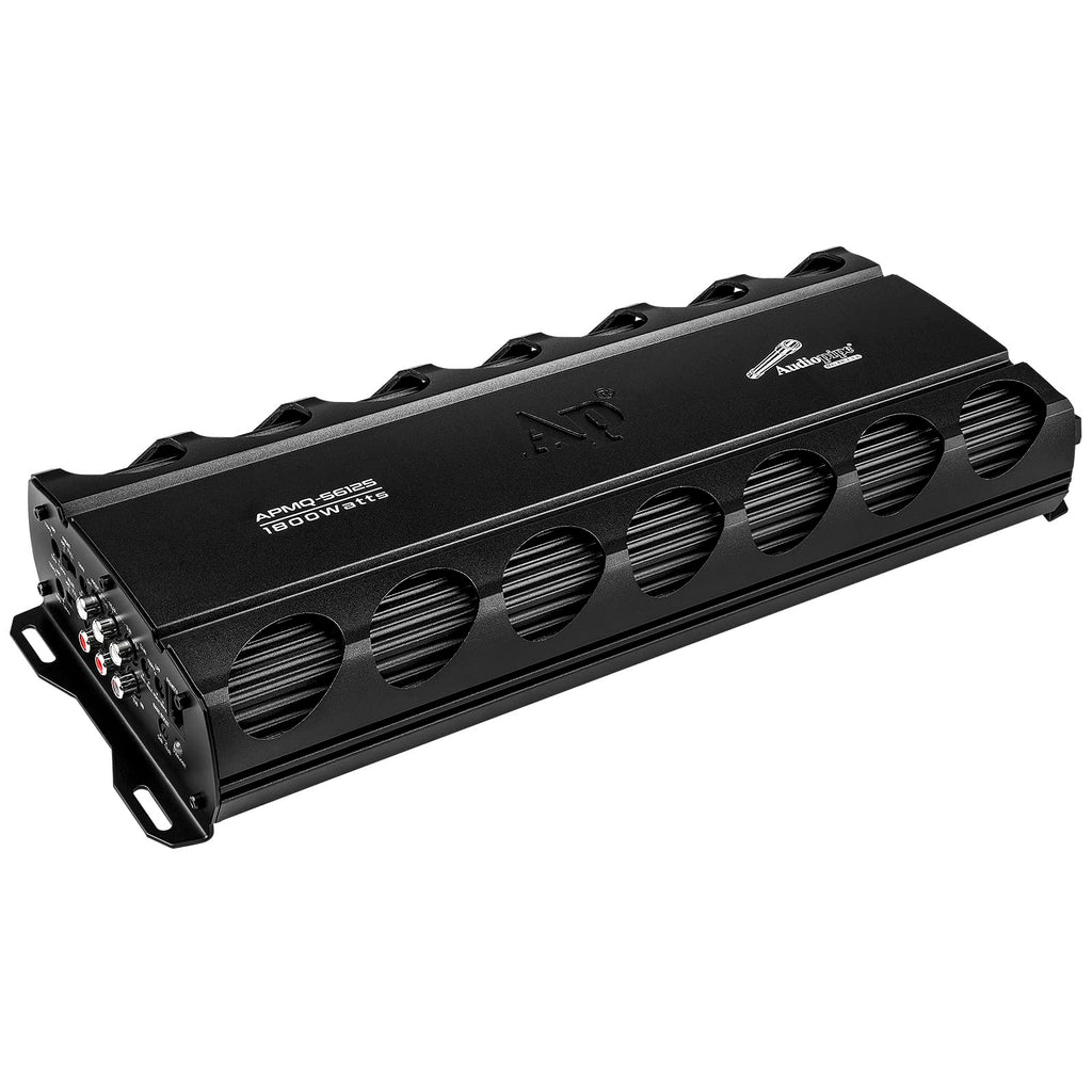 Audiopipe Mini Class AB Mosfet Power Amplifier (APMQ-56125), High Performance, 5 Channel, 1800W, Compact Design, MOSFET Circuitry, Low-Pass/High-Pass Filter, Reliable Protection, Remote Bass Knob