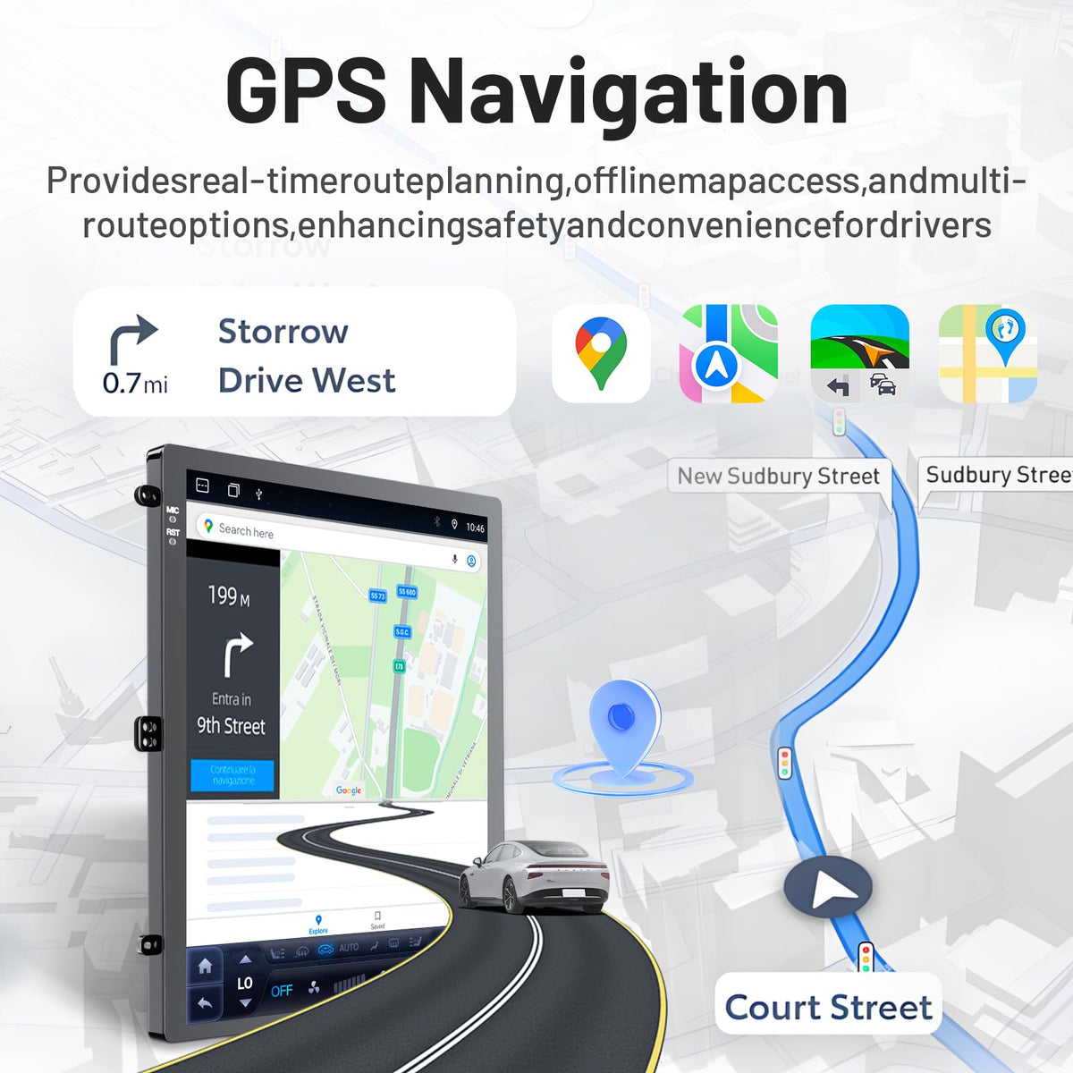 Upgrade 8+128G Car Radio for Chevy Malibu 2013 2014 2015 2016 12.1 Inches HD Touch Screen Carplay Android Auto 1080P Backup Camera FM AM 5G WiFi GPS 36EQ BT5.0 Split Screen