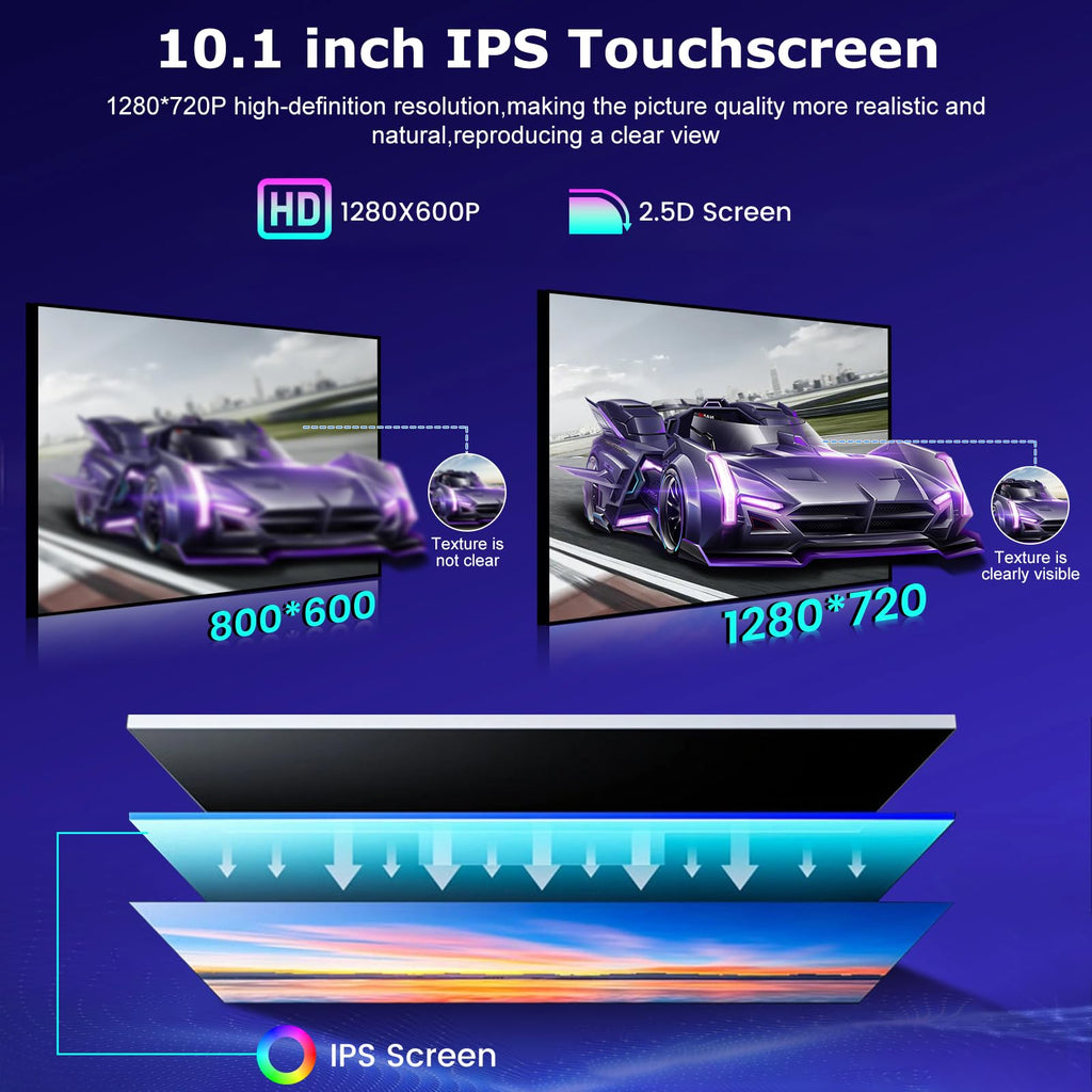 [4+64G] Upgrade Radio for Chrysler Town & Country 2001-2007: NHOPEEW 10.1 inch IPS Touchscreen Android Radio - Wireless Carplay and Android Auto, Custom Homepage, DSP/EQ, 5G/WiFi + Backup Camera