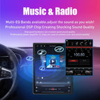 Kunfine Tesla Style CarPlay Android Auto Navigation Stereo GPS Radio Reverse 9.7" IPS Touchscreen Headunit Tablet Media Player for Hyundai Ix45 Santa Fe 12-17（Basic）, if Applicable Octa Core 6G+128G