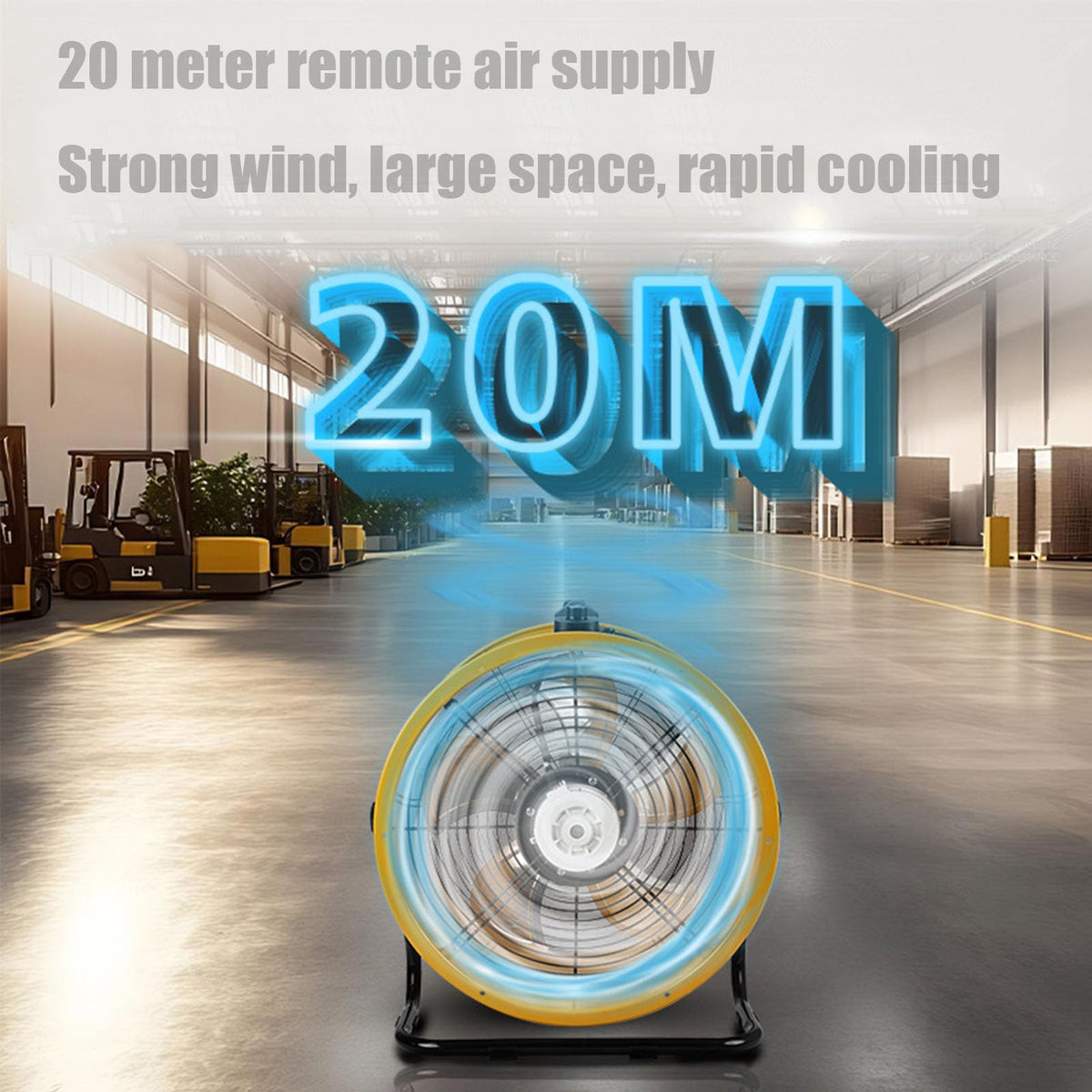 12 Inch Utility Exhaust Blower, Ideal for Workshops, Basements, Job Sites, and Air Extraction 1500W Low Noise Explosion-Proof Heavy Duty Cylinder Axial Fan,10 inches