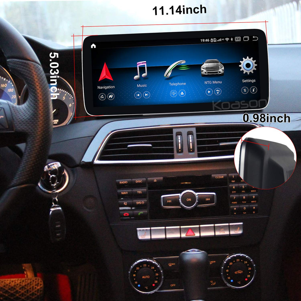 Android 8Core 4+64GB 10.25 inch HD1920 Screen Upgrade Display Monitor Multimedia Player GPS Navigation for Mercedes Benz C W204 (2011-2013) NTG4.5 4.7