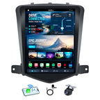 8Core+4GB RAM Andriod 13 Car Radio Stereo for Chevrolet Chevy Cruze 2009-2015: 10.4 Inch Tesla Style HD IPS Touchscreen Wireless Carplay Andriod Auto GPS Navi Bluetooth 5G WiFi Backup Camera FM SWC