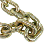 2 PCS 1/2 inch X 20' G70 Transport Chain Tie Down Binder Chain Flatbed Truck Trailer with Grab Hooks