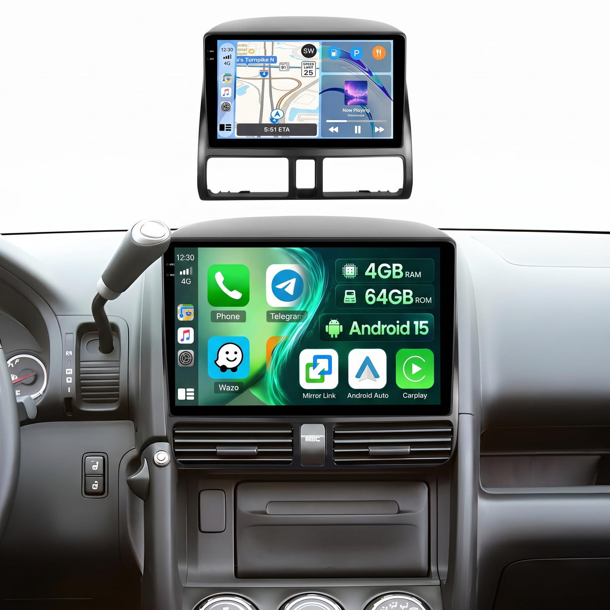 [Roinvou] Qualcomm 8 Core 4+64G 9" Car Radio for Honda CRV 2002-2006