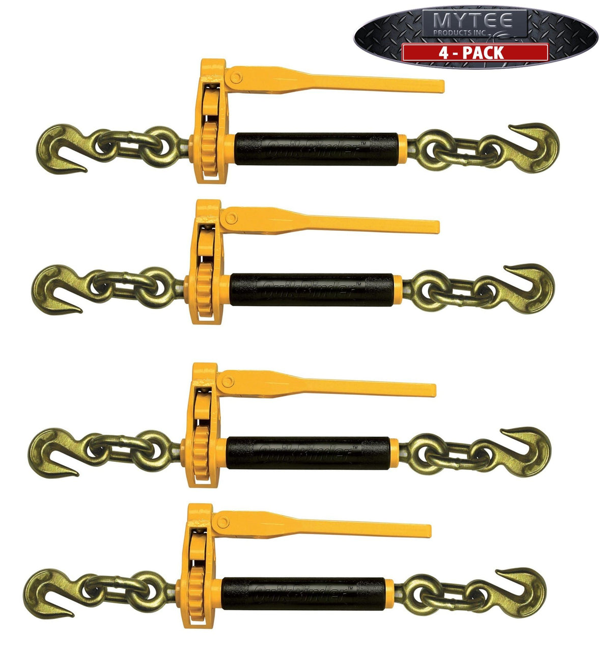 Mytee Products (4 Pack) Peerless Folding Handle QuikBinder Plus Ratchet Binder 3/8"