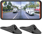 AI Blind Spot Camera Equipped with car Blind spot Display System, Blind spot Driving Recorder, Blind Spot Detection Warning Assistance, Blind Spot Monitoring BSM, Camera Monitoring System CMS (White)