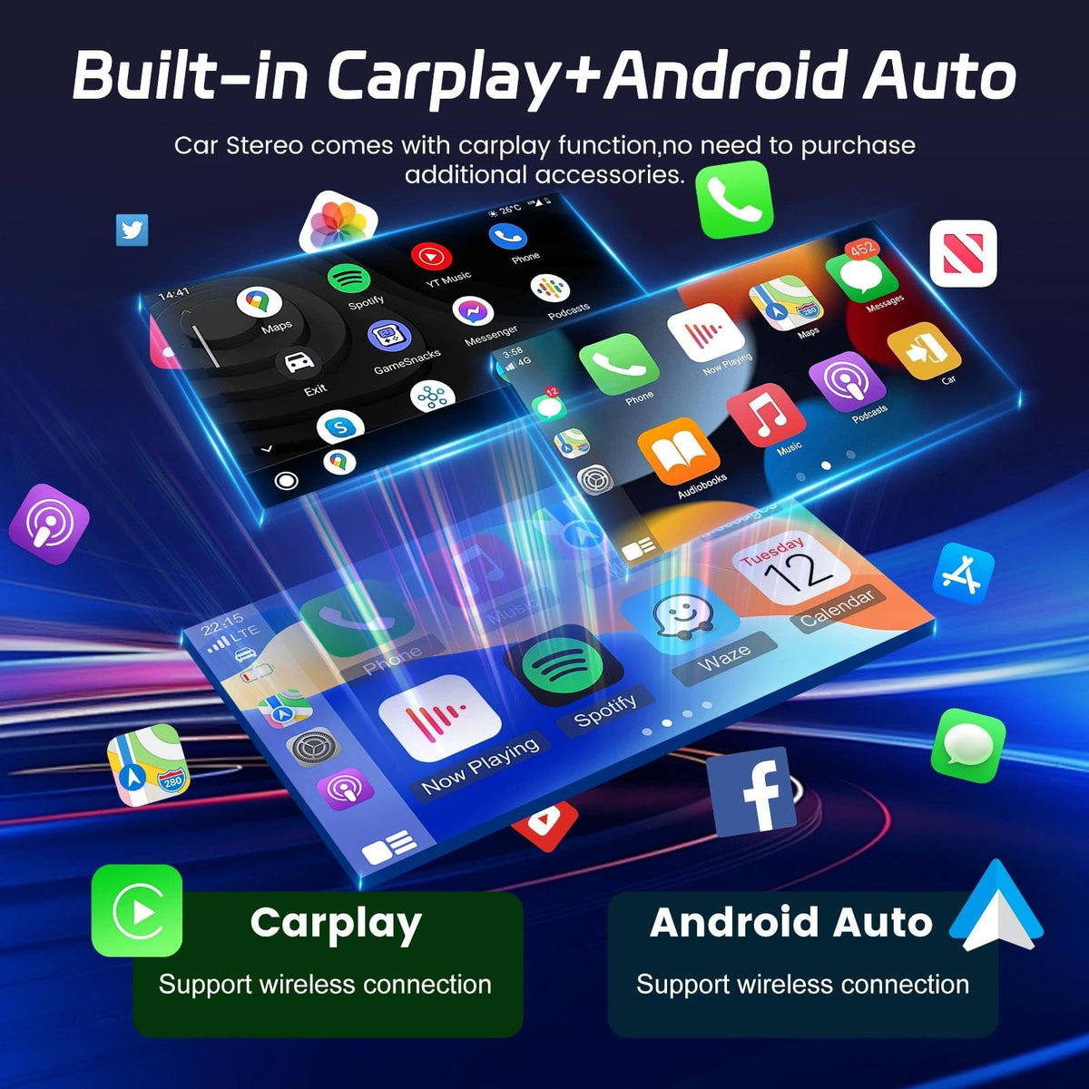 [8 Core Qualcomm 4+64G] for Audi A4 S4 RS4 2002-2008 Android Radio