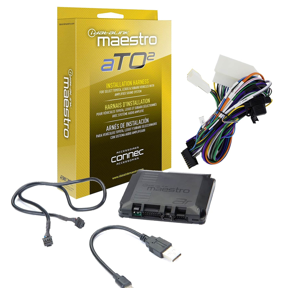 Idatalink Maestro ADSMAR Maestro AR Amplifier Replacement Module Bundled with + (1) iDatalink HRNARTO2 Harness Compatible with Select Toyota, Lexus, and Subaru Vehicles with Premium Sound Systems
